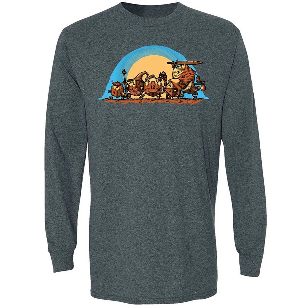 The Fellowship Of The Dice Long Sleeve T-Shirt - Dark Heather - 5