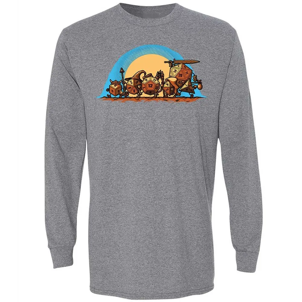 The Fellowship Of The Dice Long Sleeve T-Shirt - Graphite Heather - 8