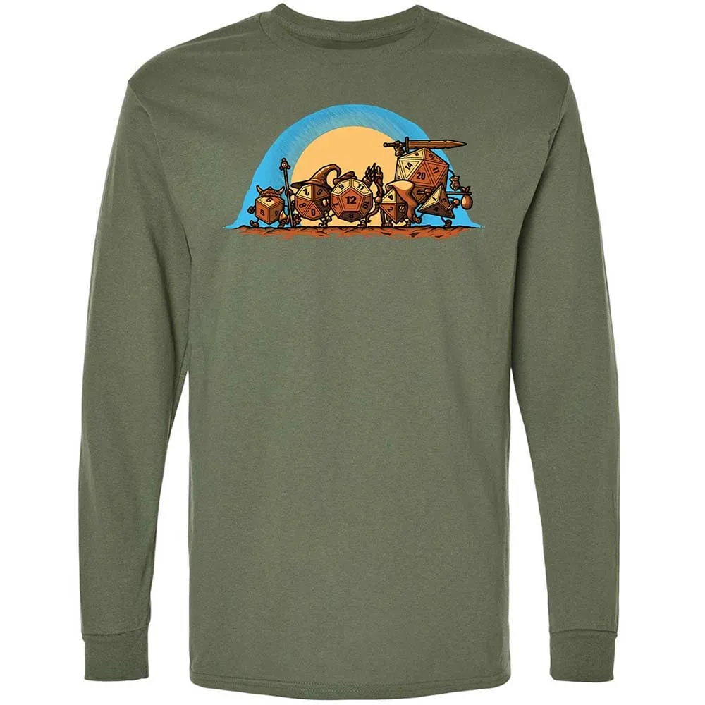 The Fellowship Of The Dice Long Sleeve T-Shirt - Military Green - 9