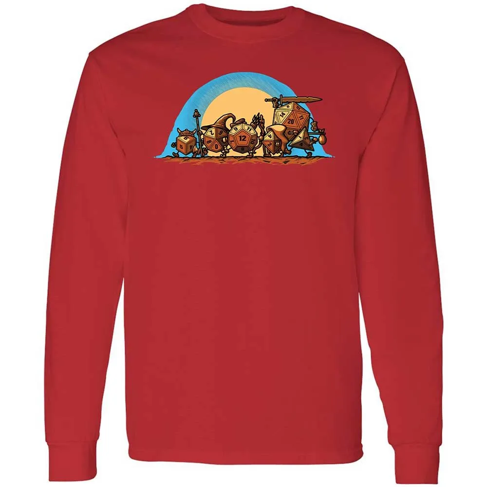 The Fellowship Of The Dice Long Sleeve T-Shirt - Red - 11