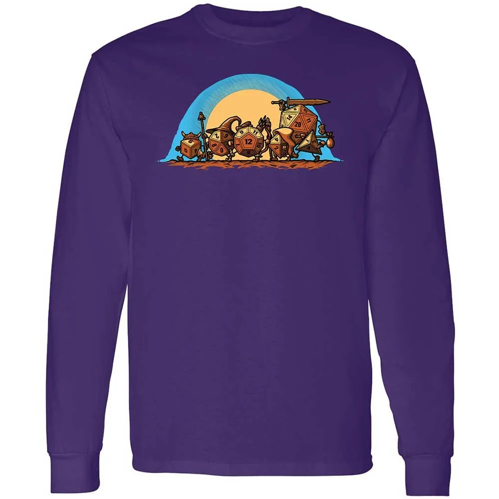 The Fellowship Of The Dice Long Sleeve T-Shirt - Purple - 12