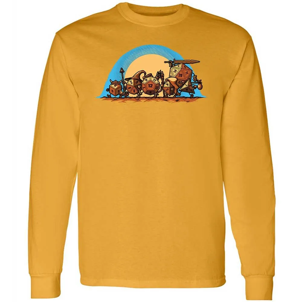 The Fellowship Of The Dice Long Sleeve T-Shirt - Gold - 13