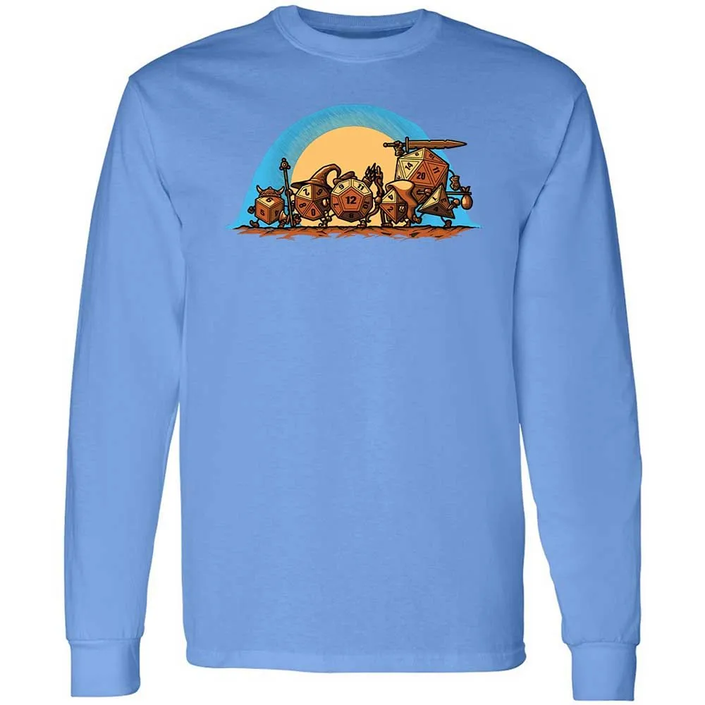 The Fellowship Of The Dice Long Sleeve T-Shirt - Carolina Blue - 15
