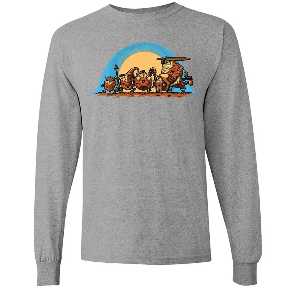 The Fellowship Of The Dice Long Sleeve T-Shirt - Sport Grey - 19
