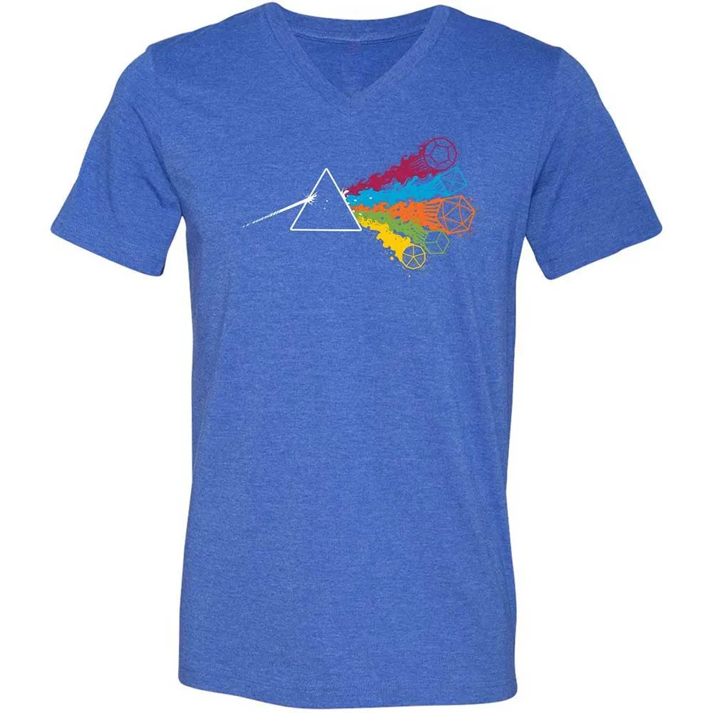 Dark Side Of The Dices Unisex V-Neck T-Shirt - Heather True Royal - 5