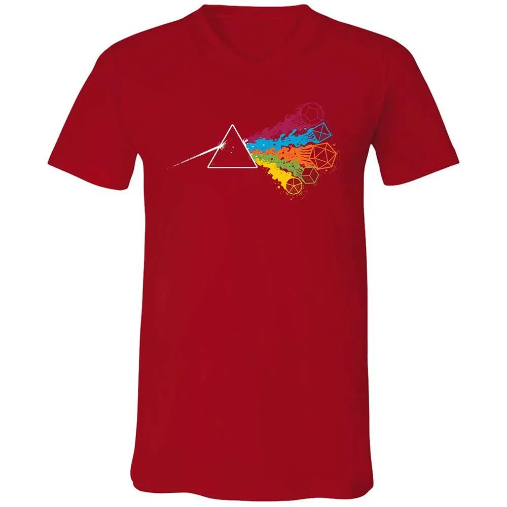 Dark Side Of The Dices Unisex V-Neck T-Shirt - Red - 6