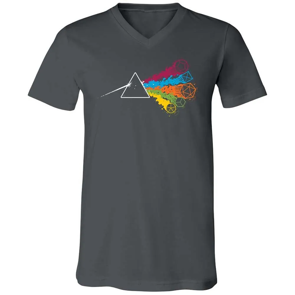 Dark Side Of The Dices Unisex V-Neck T-Shirt - Asphalt - 13