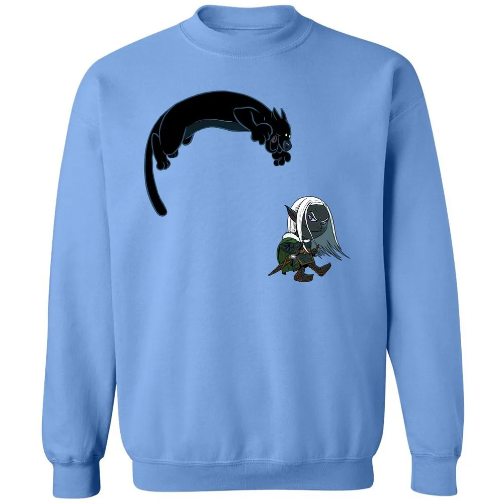 Drizzt and Guenhwyvar Classic Unisex Sweatshirt - Carolina Blue - 5