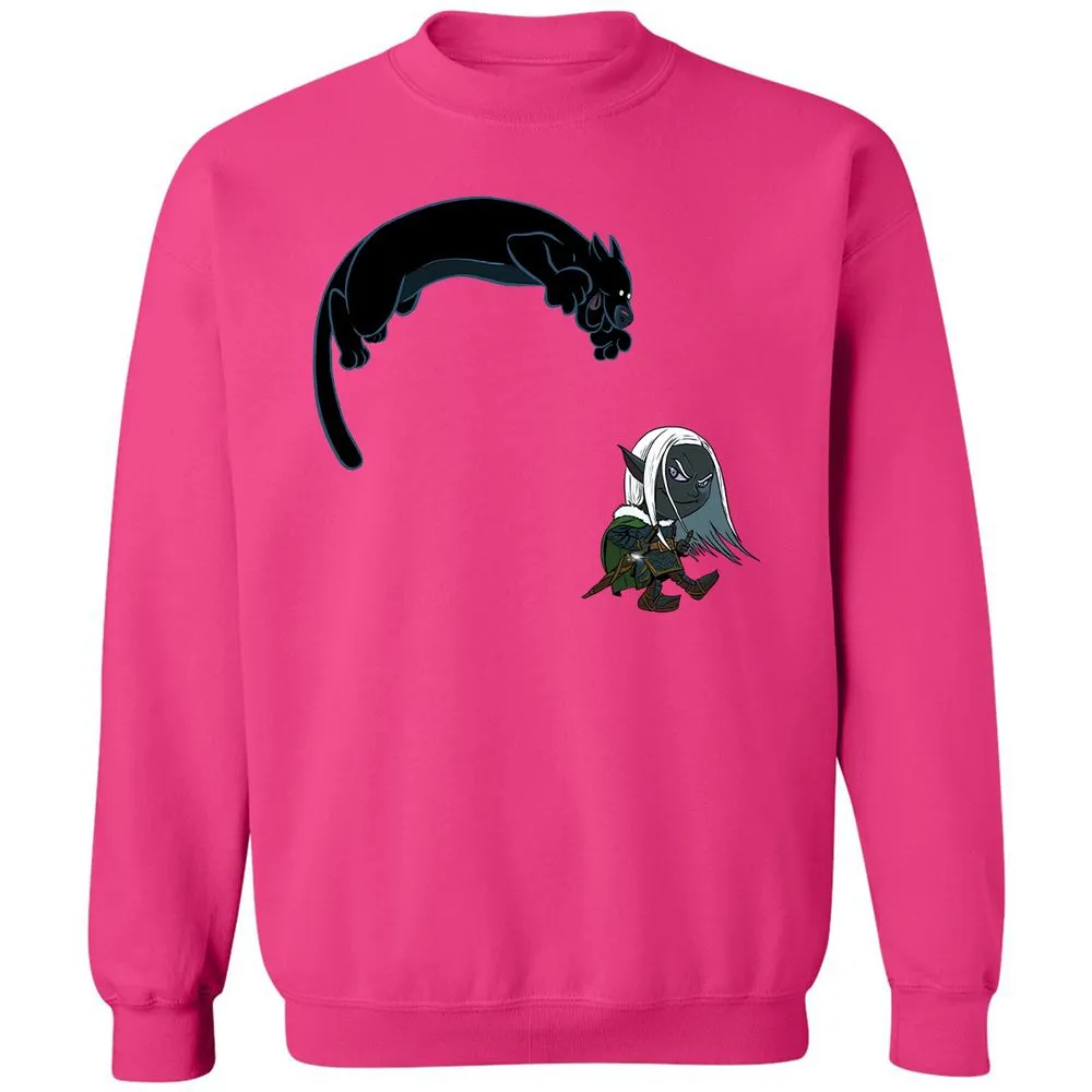 Drizzt and Guenhwyvar Classic Unisex Sweatshirt - Heliconia - 8