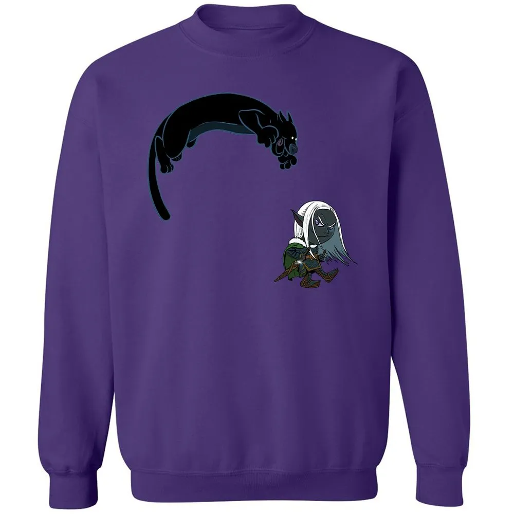 Drizzt and Guenhwyvar Classic Unisex Sweatshirt - Purple - 10