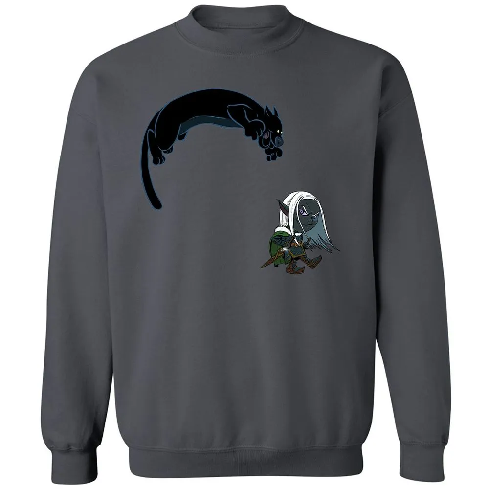 Drizzt and Guenhwyvar Classic Unisex Sweatshirt - Charcoal - 18