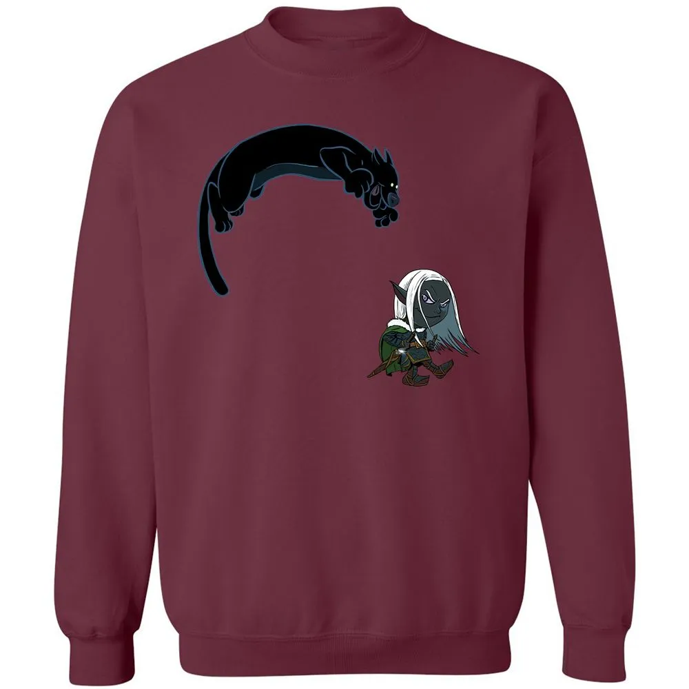 Drizzt and Guenhwyvar Classic Unisex Sweatshirt - Maroon - 20