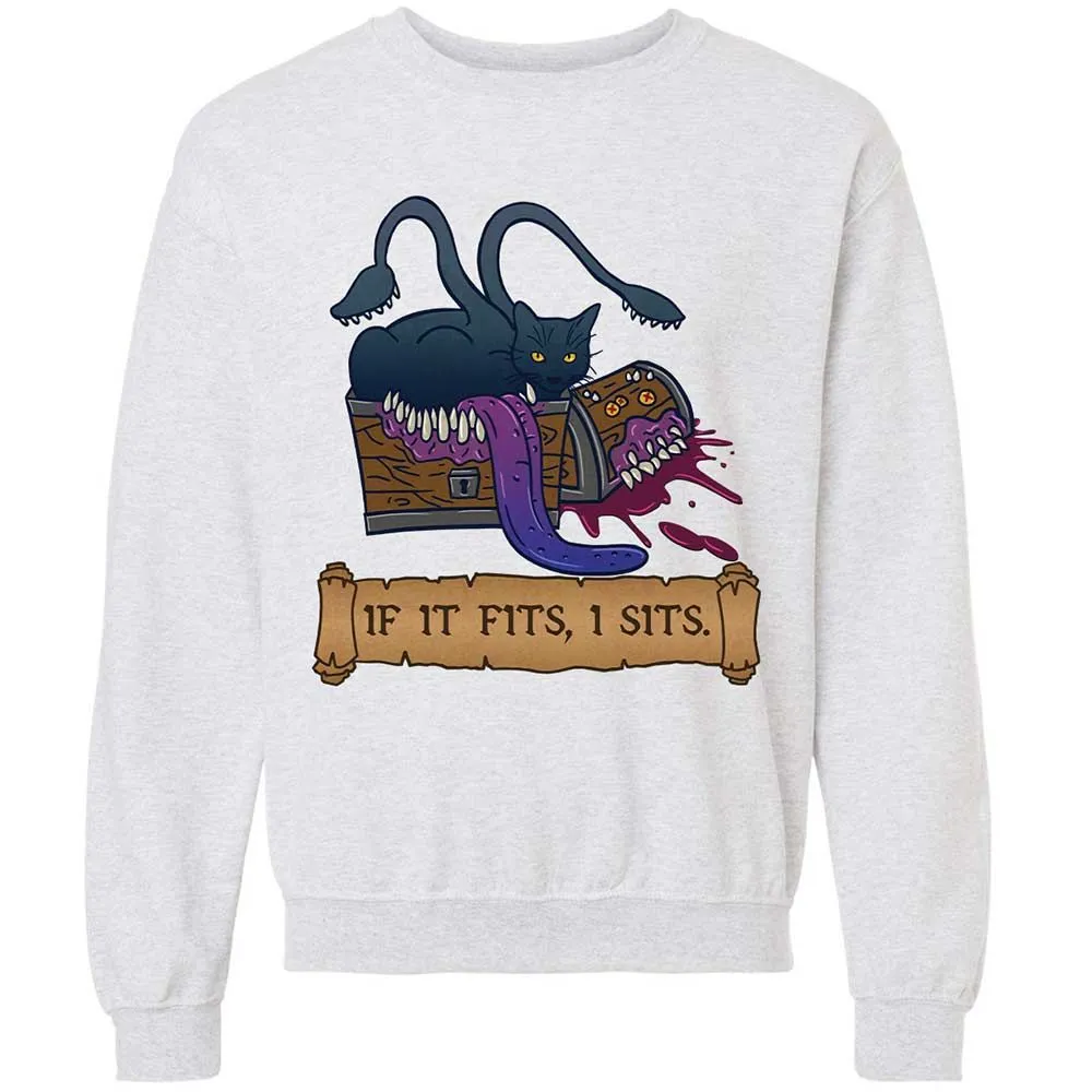 If It Fits I Sits Classic Unisex Sweatshirt - Ash - 2