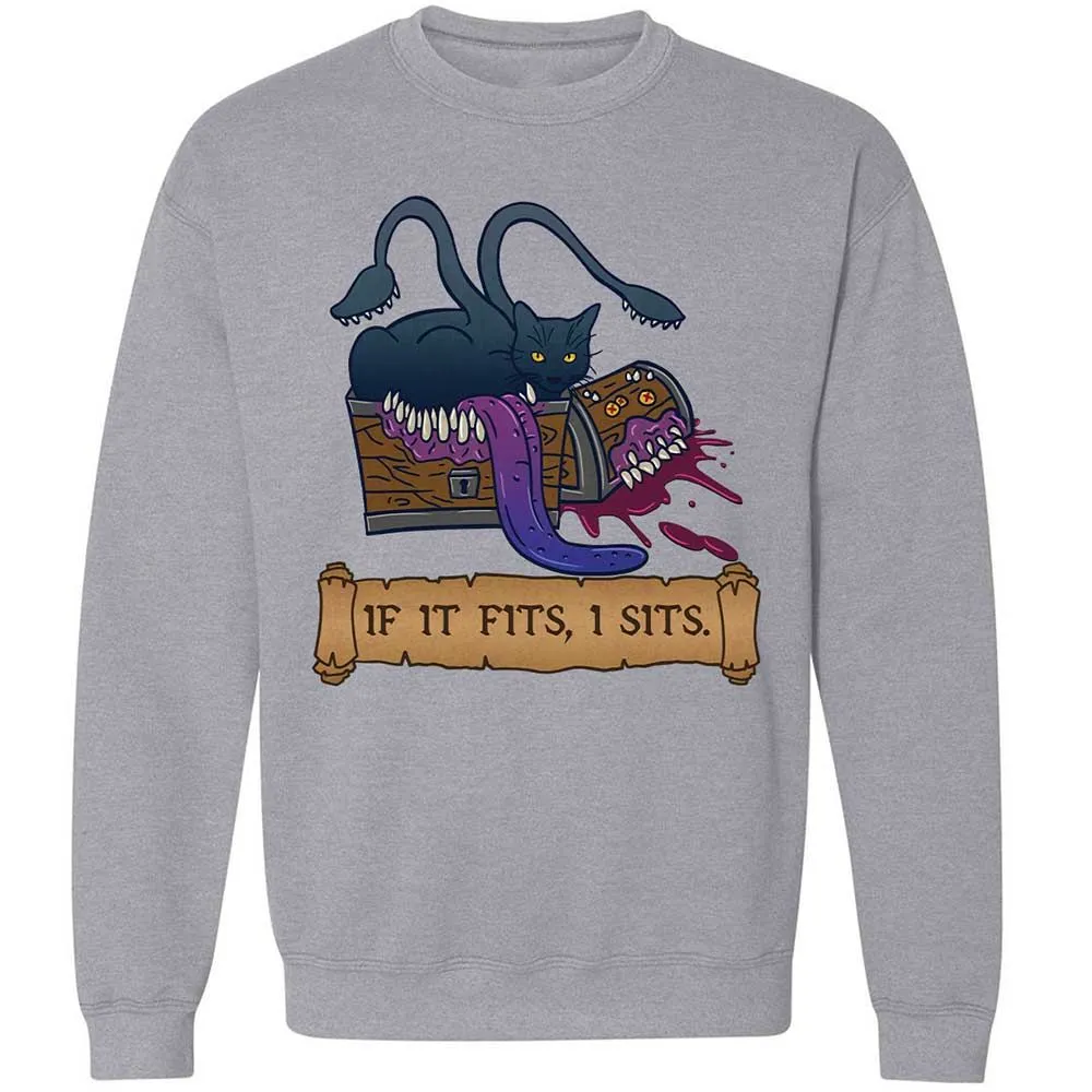 If It Fits I Sits Classic Unisex Sweatshirt - Sport Grey - 3