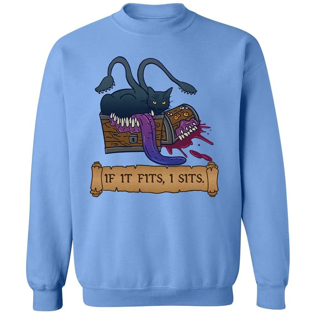 If It Fits I Sits Classic Unisex Sweatshirt - Carolina Blue - 5