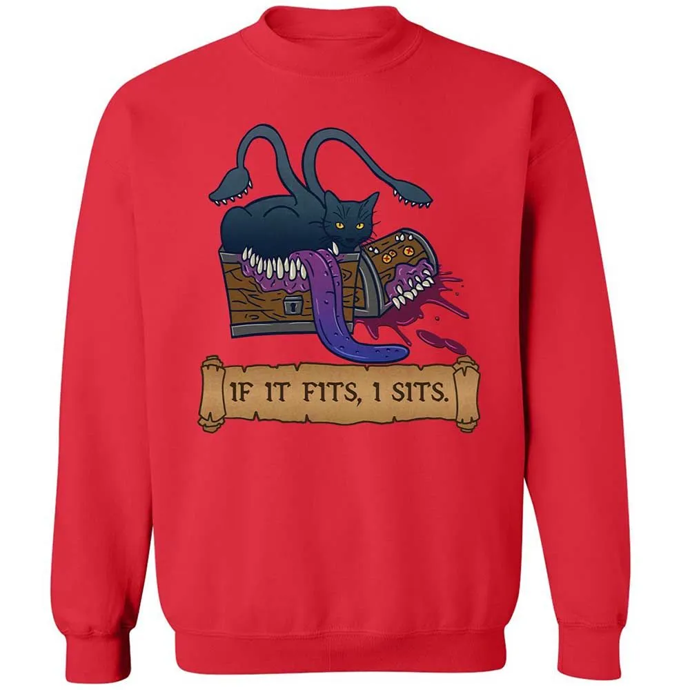 If It Fits I Sits Classic Unisex Sweatshirt - Red - 9