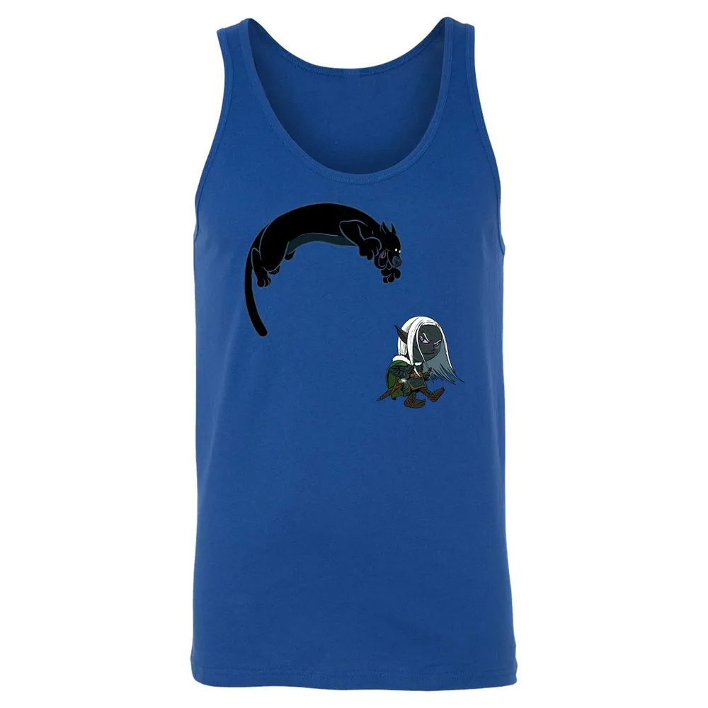Drizzt and Guenhwyvar Unisex Jersey Tank - True Royal - 4