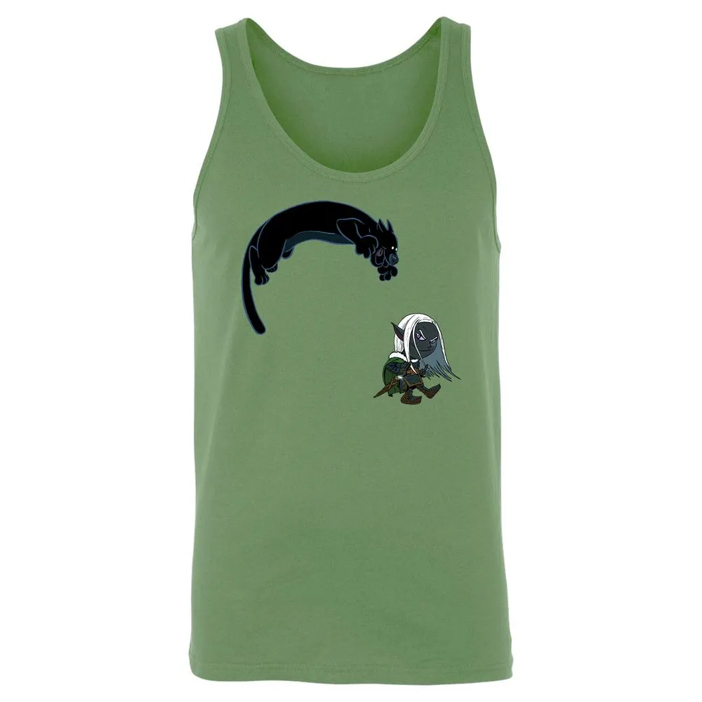 Drizzt and Guenhwyvar Unisex Jersey Tank - Leaf - 5