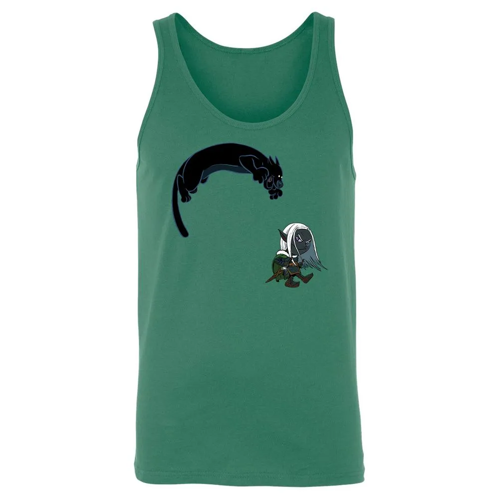 Drizzt and Guenhwyvar Unisex Jersey Tank - Kelly - 6