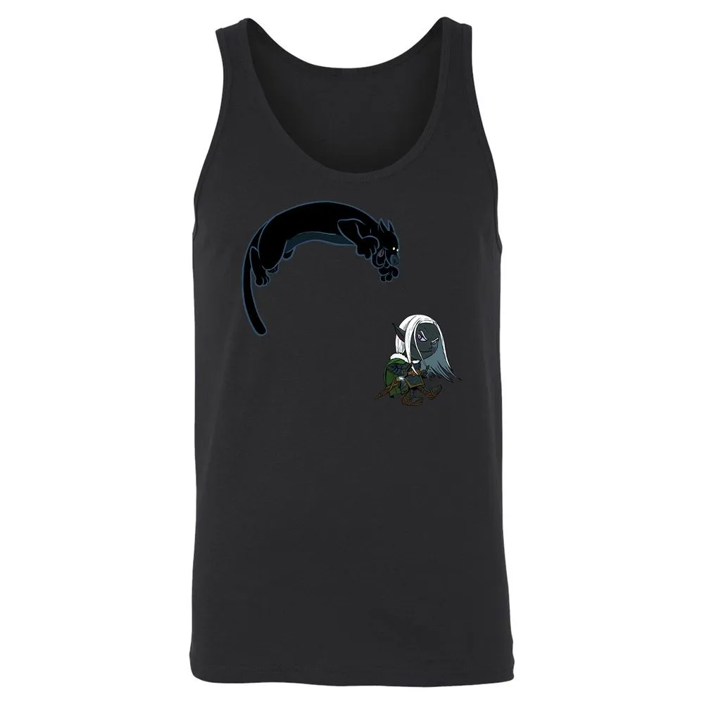 Drizzt and Guenhwyvar Unisex Jersey Tank - Black - 7