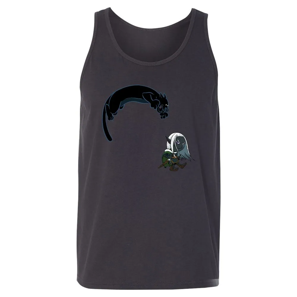 Drizzt and Guenhwyvar Unisex Jersey Tank - Dark Grey - 9