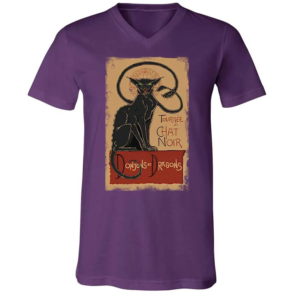 Tournee Du Chat Noir Unisex V-Neck T-Shirt - Team Purple - 10