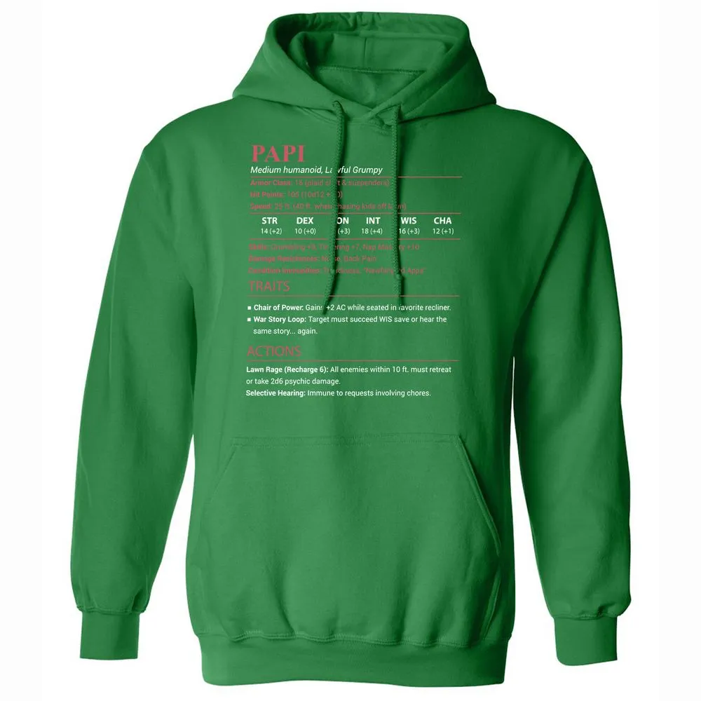 Papi Stats Classic Unisex Hoodie - Irish Green - 11