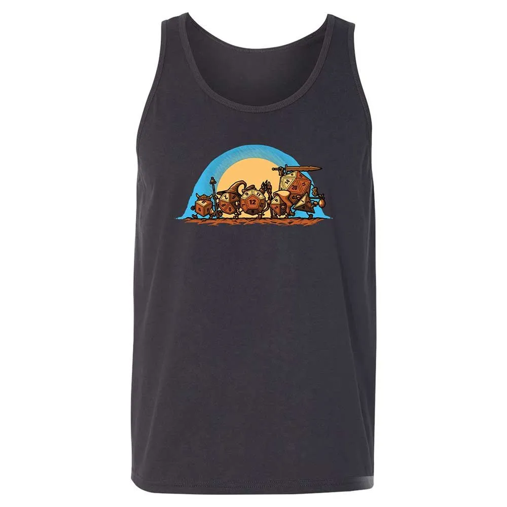 The Fellowship Of The Dice Unisex Jersey Tank - Dark Grey - 4