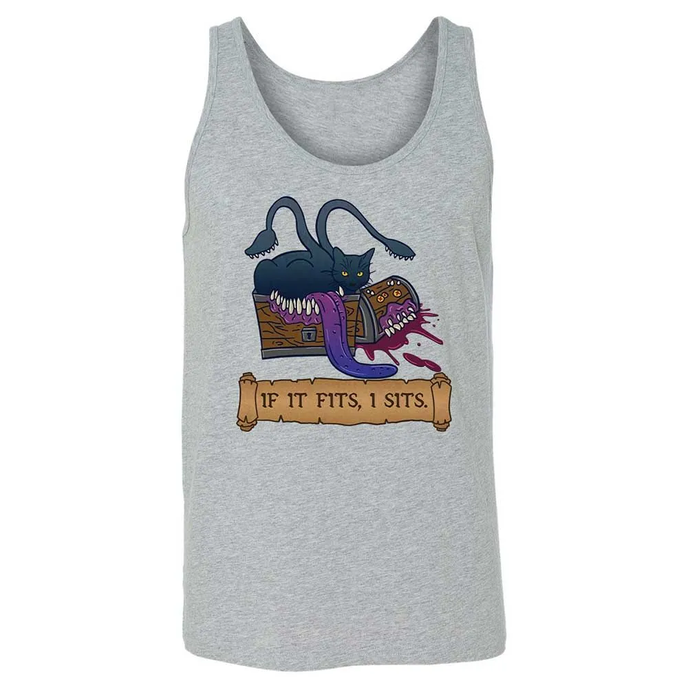 If It Fits I Sits Unisex Jersey Tank - Athletic Heather - 2