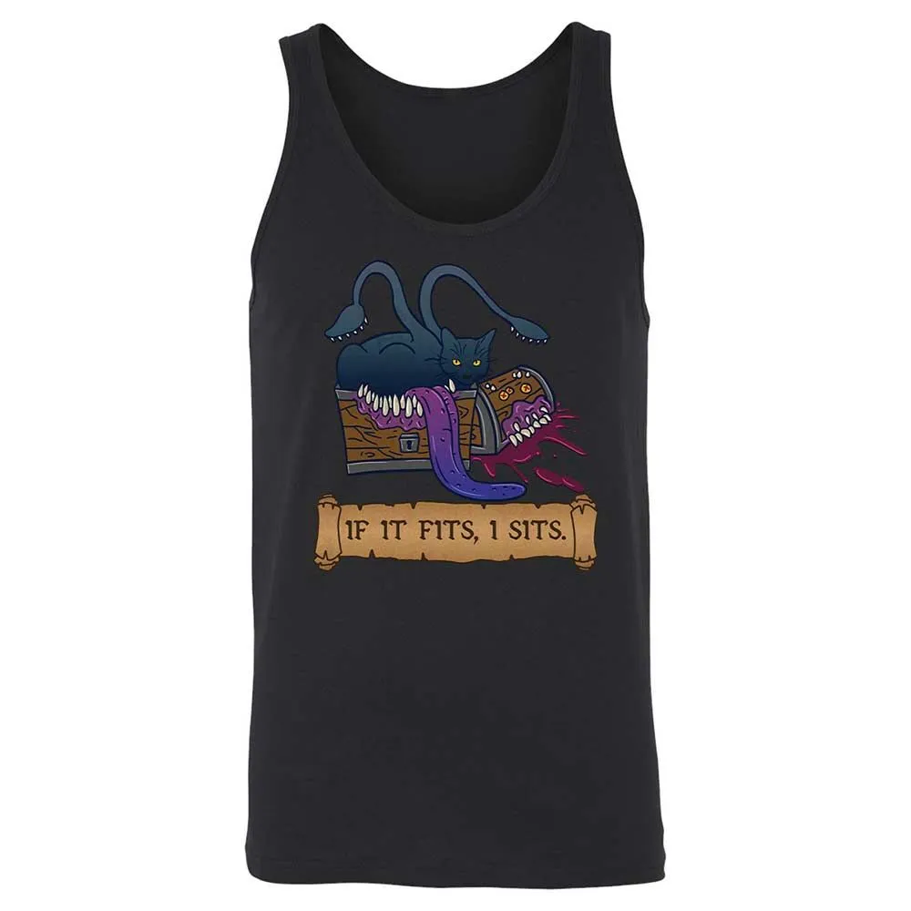 If It Fits I Sits Unisex Jersey Tank - Black - 7