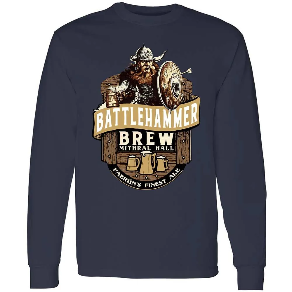 Battlehammer Brew Long Sleeve T-Shirt - Navy - 2