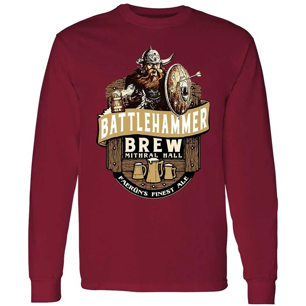 Battlehammer Brew Long Sleeve T-Shirt - Cardinal Red - 7
