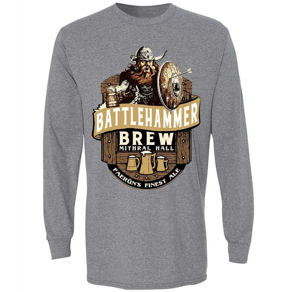 Battlehammer Brew Long Sleeve T-Shirt - Graphite Heather - 8