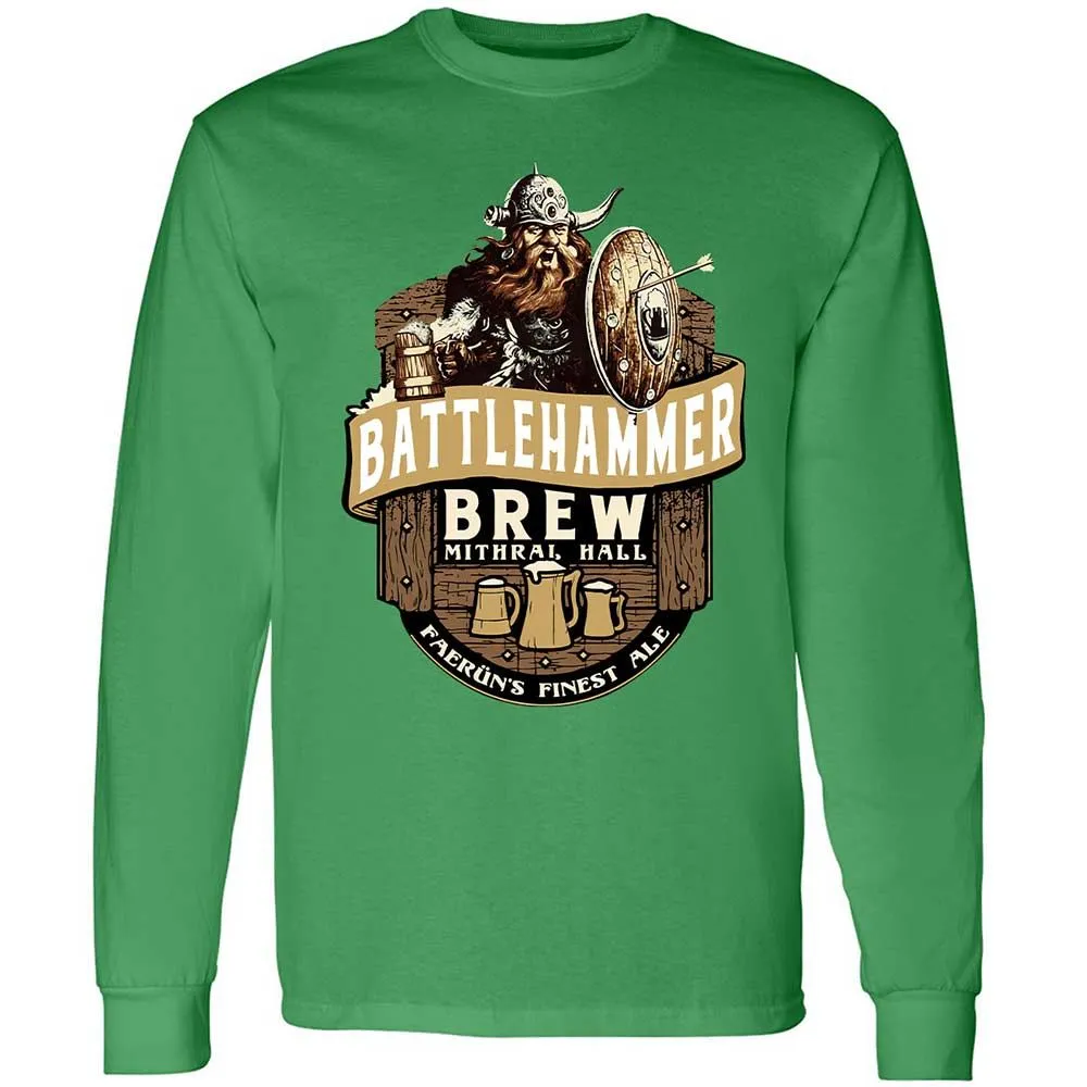 Battlehammer Brew Long Sleeve T-Shirt - Irish Green - 10
