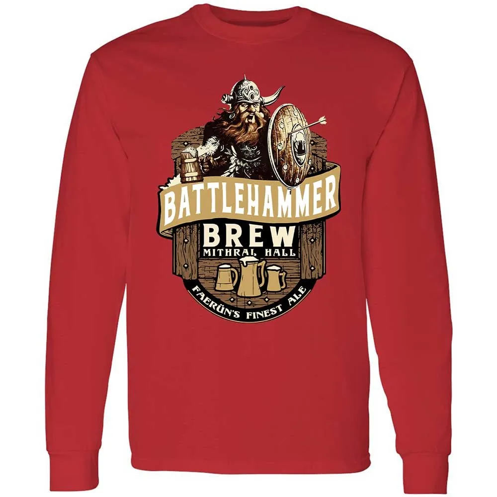Battlehammer Brew Long Sleeve T-Shirt - Red - 11