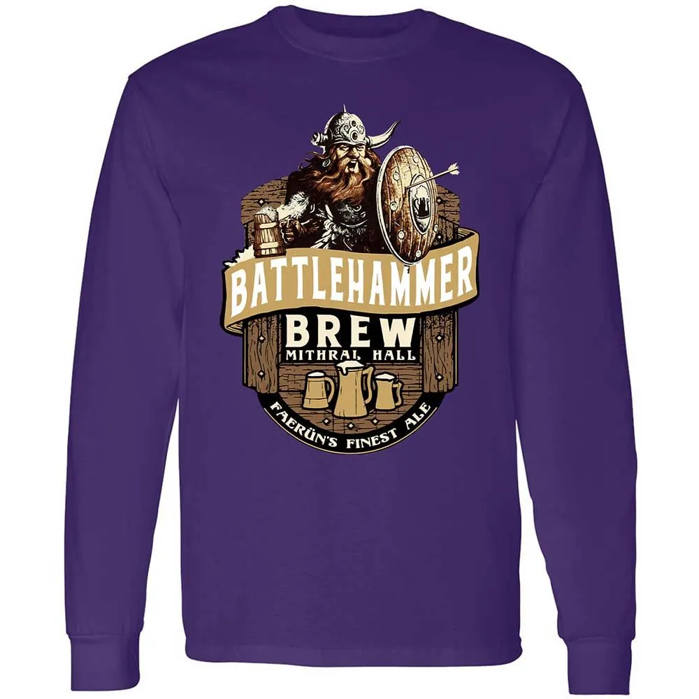 Battlehammer Brew Long Sleeve T-Shirt - Purple - 12