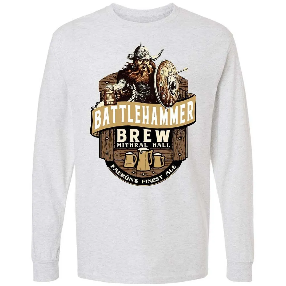 Battlehammer Brew Long Sleeve T-Shirt - Ash - 14
