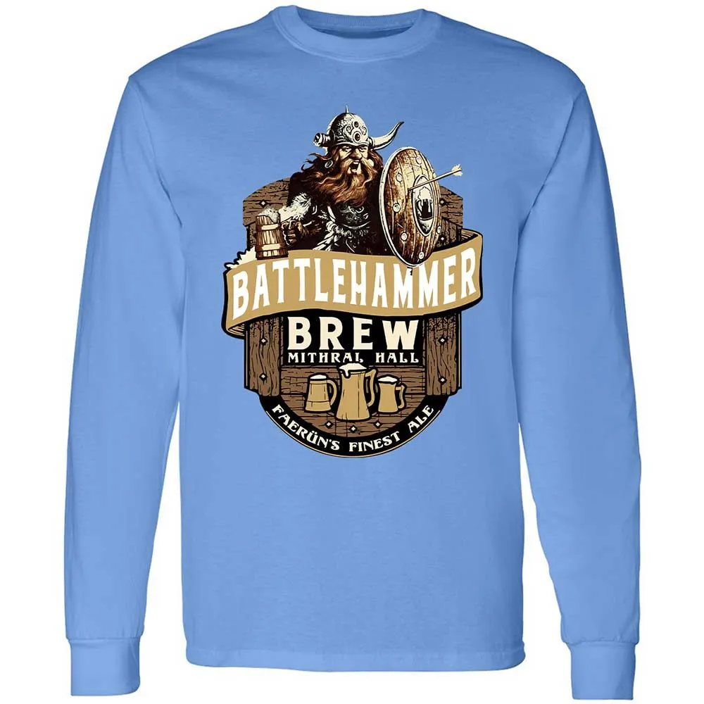 Battlehammer Brew Long Sleeve T-Shirt - Carolina Blue - 15