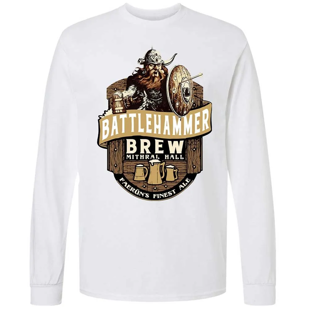 Battlehammer Brew Long Sleeve T-Shirt - White - 17