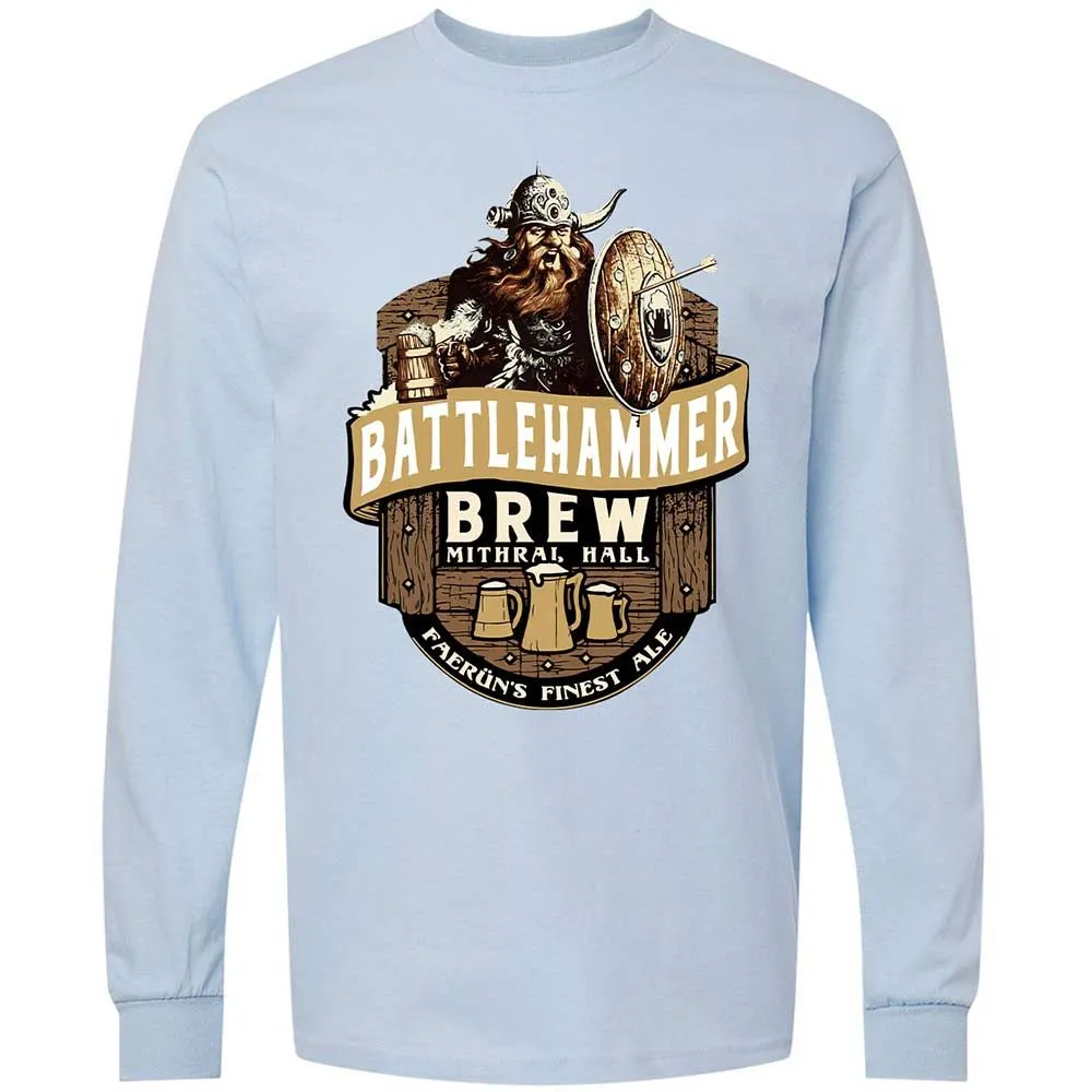 Battlehammer Brew Long Sleeve T-Shirt - Light Blue - 18