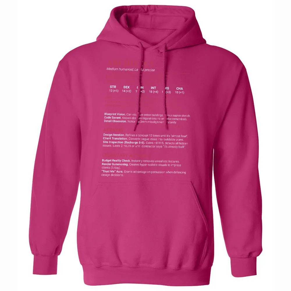 Architect Stats Classic Unisex Hoodie - Heliconia - 14