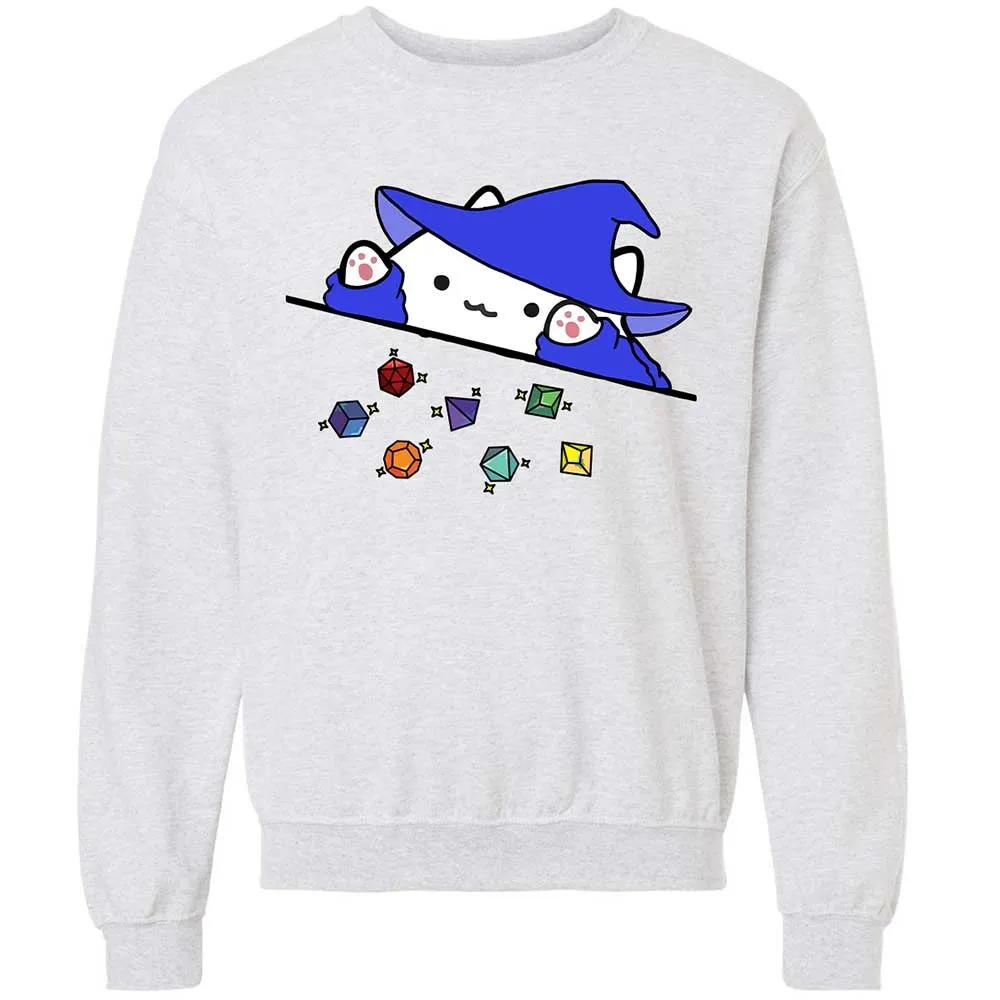 Cat Throws Dices Classic Unisex Sweatshirt - Ash - 2