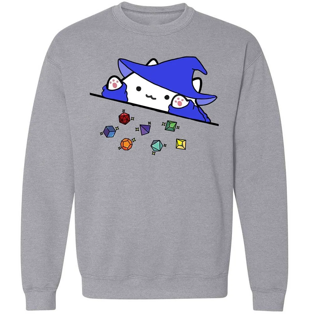Cat Throws Dices Classic Unisex Sweatshirt - Sport Grey - 3