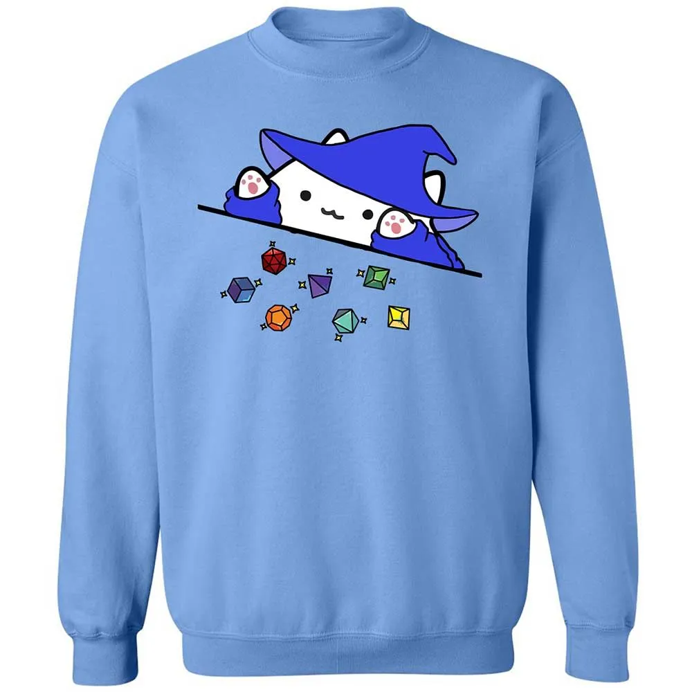 Cat Throws Dices Classic Unisex Sweatshirt - Carolina Blue - 5