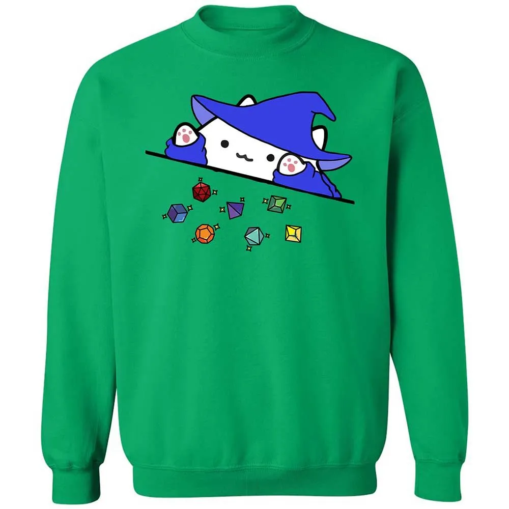 Cat Throws Dices Classic Unisex Sweatshirt - Irish Green - 13