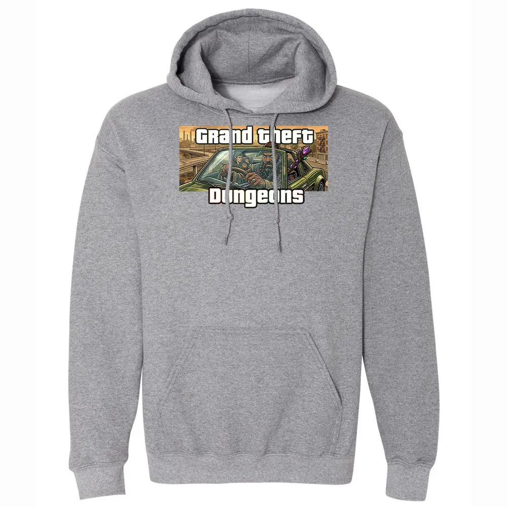 Grand Theft Dungeons Classic Unisex Hoodie - Graphite Heather - 4