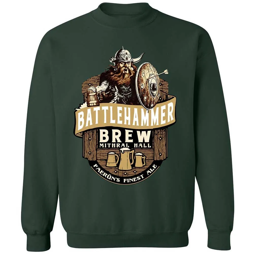 Battlehammer Brew Classic Unisex Sweatshirt - Forest Green - 5