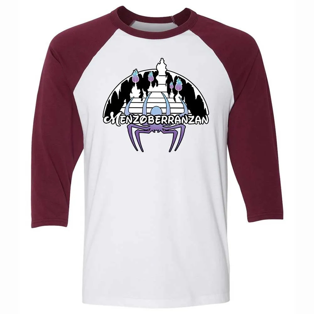 Menzoberranzan Unisex 3/4 Baseball Tee - White/Maroon - 7