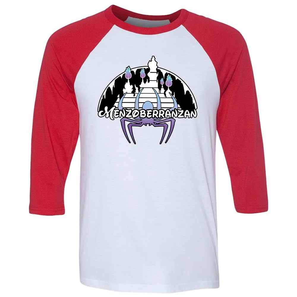 Menzoberranzan Unisex 3/4 Baseball Tee - White/Red - 9