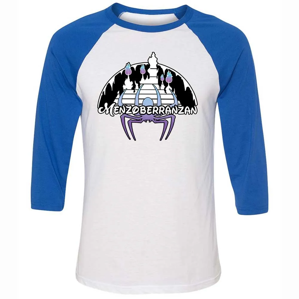 Menzoberranzan Unisex 3/4 Baseball Tee - White/True Royal - 10